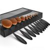 10-PCS Oval-Shaped Makeup Brush Set