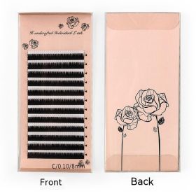 Grafting Eyelash Single Dense Row Round Hair Planting (Option: C Volume 010 Neutral-8mm)