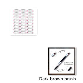 3 In 1 Eyebrow Cream Anti Brow Brush Set (Option: Dark brown plus brush plus bro)