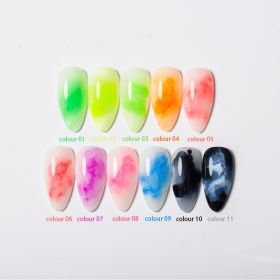 Fluorescent Bright Ink Halo Dye Bubble Nail (Option: SectionC03)