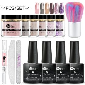 Mtssii 10g Dipping Nail Powder Set Matte Nail Glitter Dippin (Option: NZH10852)