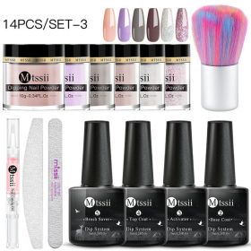 Mtssii 10g Dipping Nail Powder Set Matte Nail Glitter Dippin (Option: NZH10851)