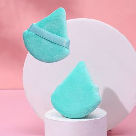 Puff Suede Dry Powder Puff Fan Loose Powder Puff Makeup Sponge (Option: Opp12-Green)