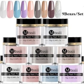 Mtssii 10g Dipping Nail Powder Set Matte Nail Glitter Dippin (Option: Grey1)