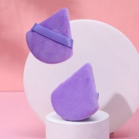 Puff Suede Dry Powder Puff Fan Loose Powder Puff Makeup Sponge (Option: Opp12-Purple)