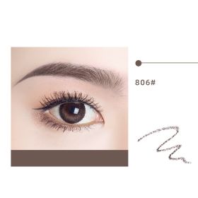 Waterproof And Long-lasting Non-fading Double-ended Eyebrow Pencil (Option: 806milk tea gray brown-Ordinary)