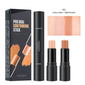 Highlight Shadow Stereo V Face Brightening Nose Bridge Repair Double Head Concealer (Option: 2color)