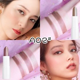 Gradient Velvet Highlight Double Tube Six Color Eye Shadow Stick (Option: A02)