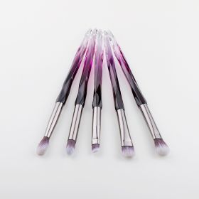 Eye Makeup Brush Eye Shadow Brush Set Beginner Nose Shadow Brush Soft Lip Brush (Option: Purple brown-5PCS)