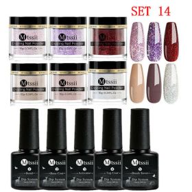 Mtssii 10g Dipping Nail Powder Set Matte Nail Glitter Dippin (Option: Lemon yellow)