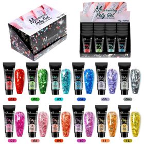 12 Color Extender Sequin Nail Enhancement Set (Option: Diamond)