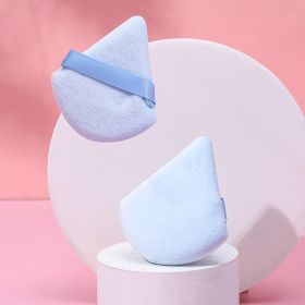 Puff Suede Dry Powder Puff Fan Loose Powder Puff Makeup Sponge (Option: Opp15-Blue)