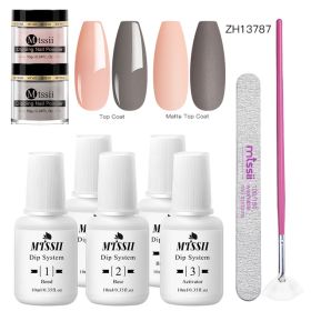 Mtssii 10g Dipping Nail Powder Set Matte Nail Glitter Dippin (Option: NZH13787)