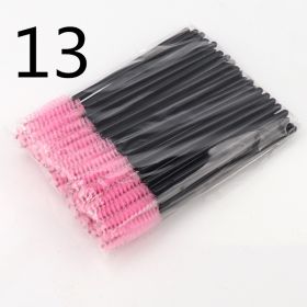 Disposable Eyelash Brush Grafting Makeup Tool (Option: 13 Style-50PCS)