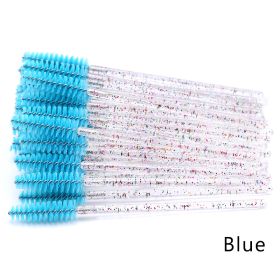 Hot Selling Crystal Acrylic Eyelash Brush (Option: Color rodblue-50PCS)