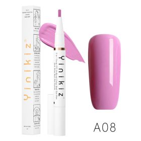 One-Step Glue Lazy Pen White Three-in-one UV Polish Convenient And Fast Beginner Manicure (Option: G207 A08)