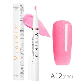 One-Step Glue Lazy Pen White Three-in-one UV Polish Convenient And Fast Beginner Manicure (Option: G207 A12)