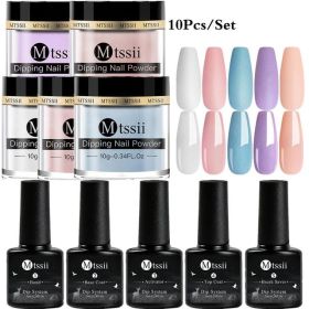 Mtssii 10g Dipping Nail Powder Set Matte Nail Glitter Dippin (Option: NZH12659)