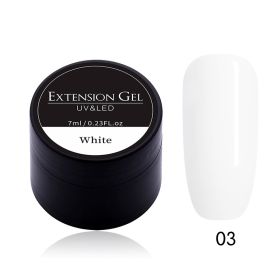 Nail Fast Extended Glue Boxed Removable Glue UV Nail Model Glue 3 Colors Available (Option: 7ml White)