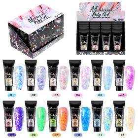 12 Color Extender Sequin Nail Enhancement Set (Option: Water exquisite)