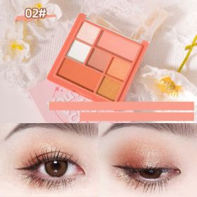 Seven Color Eye Shadow Plate Pearl Powder Sequins Beauty Makeup (Option: C02)