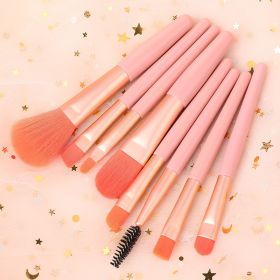 Simple Soft Hair Makeup Brush Set (Color: Pink)