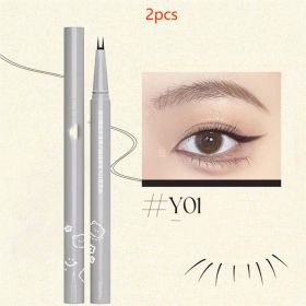 Forked Double Claw Lower Eyeliner (Option: 1grey black 2pc)