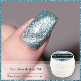 Reflective Diamond In The Debris Glue Cat Eye Gel Polish Nail Art (Option: Cat's Eye 004)