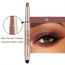 12 Color Eyeshadow Stick Eyeliner Pen, Highlighter Glitter Pearly Shimmer Matte Eyeshadow Pen, Eye Makeup Brightening Stick (Color: No. 10 Color)