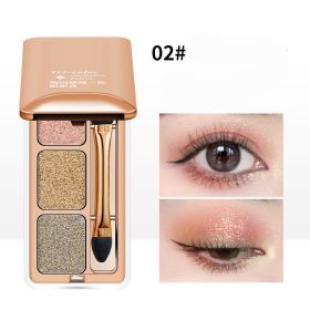 Three Color Eye Shadow Plate With Pearly Light (Option: Color2)