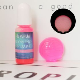 DIY Epoxy Resin Luminous Pigment UV Crystal Drop Glue Mold Color With Luminous Color Essence (Option: Pink-10ML)