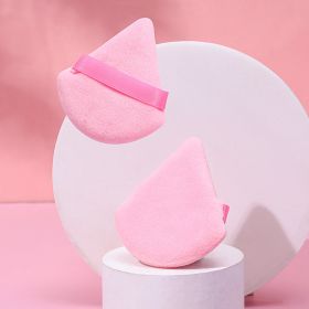 Puff Suede Dry Powder Puff Fan Loose Powder Puff Makeup Sponge (Option: Opp4-Pink)