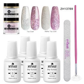 Mtssii 10g Dipping Nail Powder Set Matte Nail Glitter Dippin (Option: NZH13789)