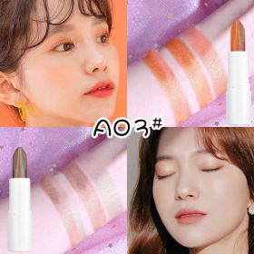 Gradient Velvet Highlight Double Tube Six Color Eye Shadow Stick (Option: A03)