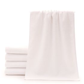 Cotton Thickened Absorbent White Towel (Option: 16long hair 40x80cm180g)